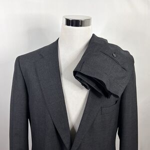 Ralph Lauren Polo University Club 46R Suit 40 x 29 Pleated Wool Gray Two Button